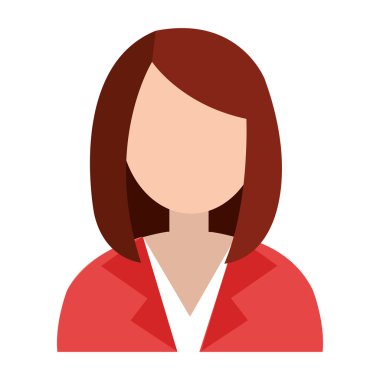 iş avatar kadın ve takım elbise, vektör grafik
