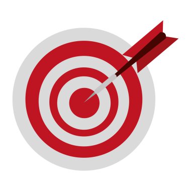 renkli dart tahtası ve dart, vektör grafik