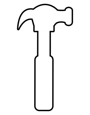 İnşaat aracı çekiç, vektör grafiği