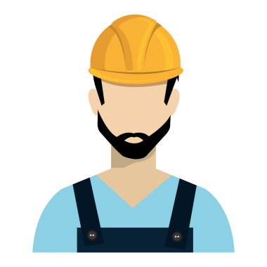 Avatar inşaatı adam ve kask, vektör grafiği