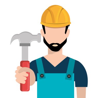 Avatar adam ve çekiç, vektör grafiği
