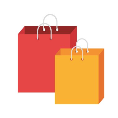 renkli alışveriş torbaları, vektör grafiği