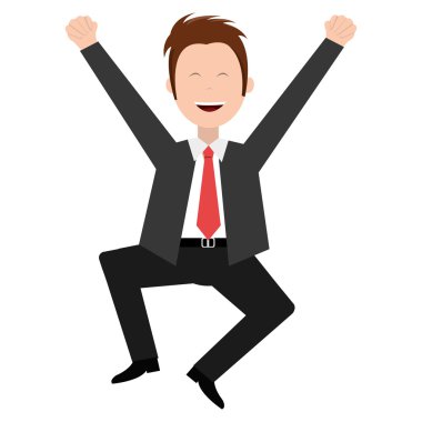 neşeli avatar adam, vektör grafiği