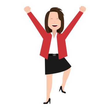 neşeli avatar kadın, vektör grafiği