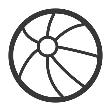 izole plaj topu, vektör grafiği