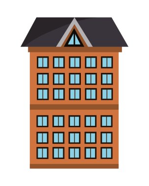 yüksek renkli bina, vektör grafiği