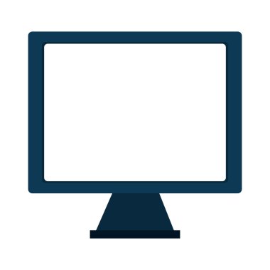 Mavi bilgisayar ekranı, vektör grafiği