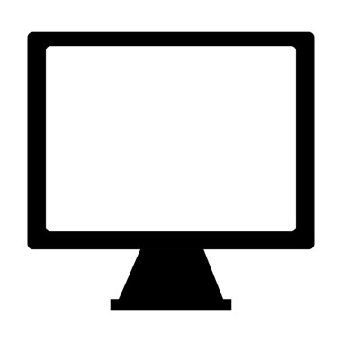 izole bilgisayar ekranı, vektör grafiği