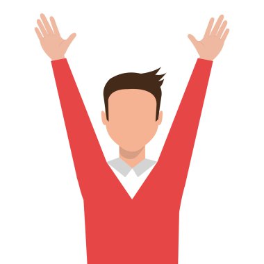 neşeli avatar iş adamı, vektör grafiği