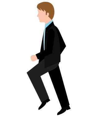 yürüme, avatar iş adamı vektör grafiği
