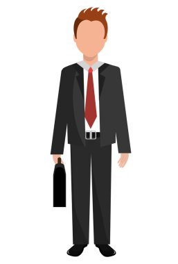 Avatar iş adamı Önden Görünüm, vektör grafiği