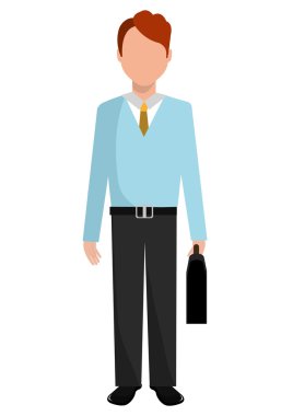 Avatar iş adamı Önden Görünüm, vektör grafiği