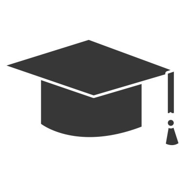 siyah mezuniyet şapka, vektör grafiği