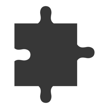 siyah bulmaca parçası, vektör grafiği