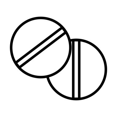 Tıp hapları, vektör grafik izole kümesi