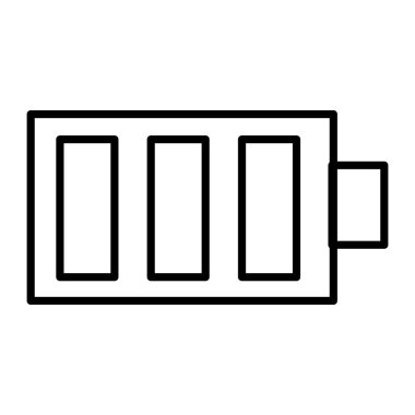 izole batarya tasarım simgesi, vektör grafiği