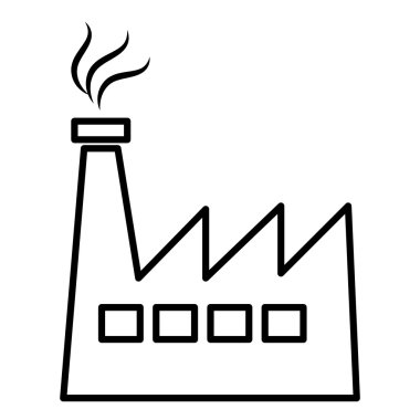 siyah ve beyaz endüstriyel tesis, vektör grafiği