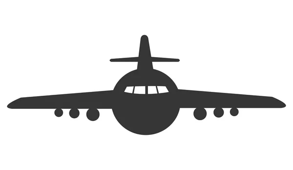 Conception de l'avion noir, graphique vectoriel — Image vectorielle