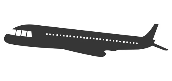 Siyah uçak tasarımı, vektör grafik — Stok Vektör