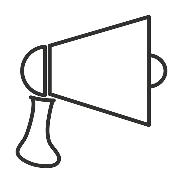Megáfono blanco y negro, gráfico vectorial — Vector de stock