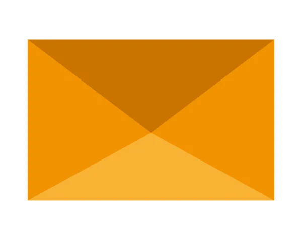 Yellow mail envelope, vector graphic — 图库矢量图片