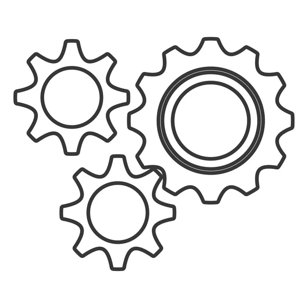 Icono de configuración aislada, gráfico vectorial — Archivo Imágenes Vectoriales