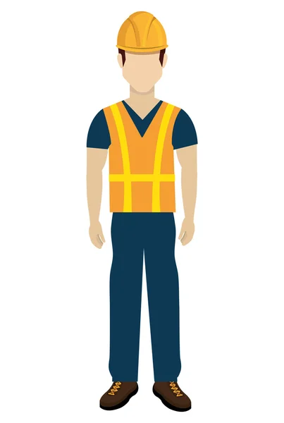 Avatar construction man, grafica vettoriale — Vettoriale Stock