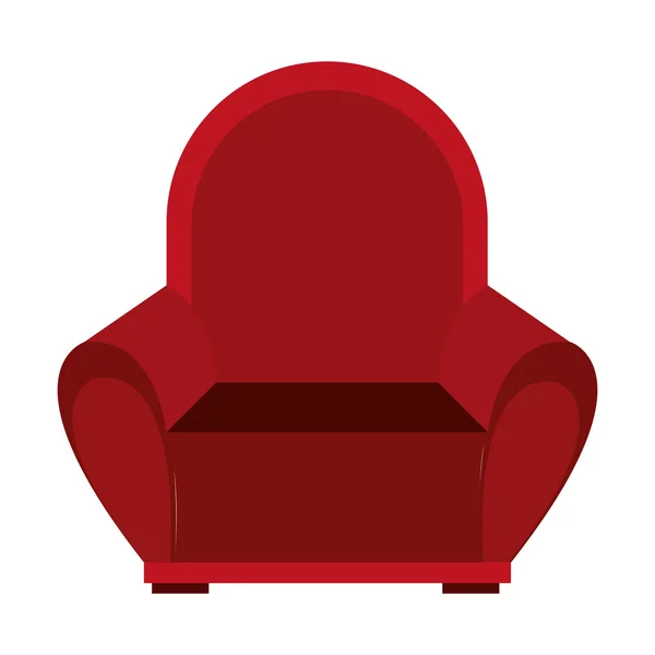 Big red seat, vector graphic — Stock Vector