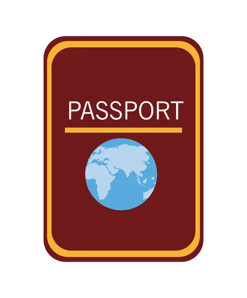 Passeport coloré adn carte du monde, graphique vectoriel — Image vectorielle