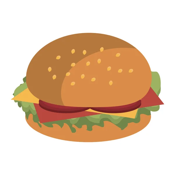Fast food burger, vector graphic — Stock Vector