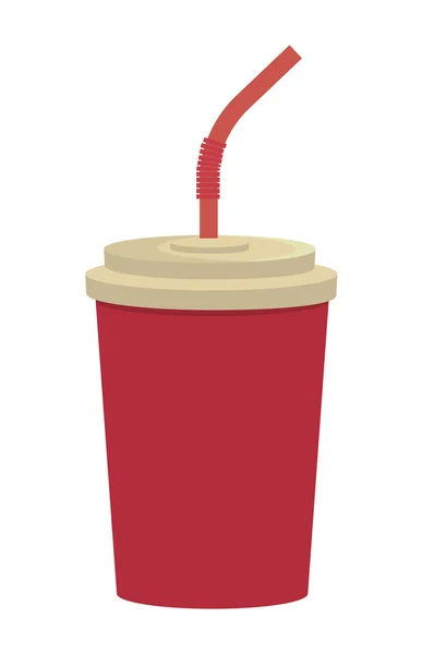 ถ้วยแดงและฟาง, กราฟฟิกเวกเตอร์ — ภาพเวกเตอร์สต็อก