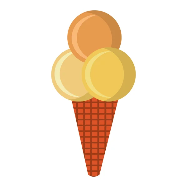 Helado colorido con, vector gráfico — Vector de stock