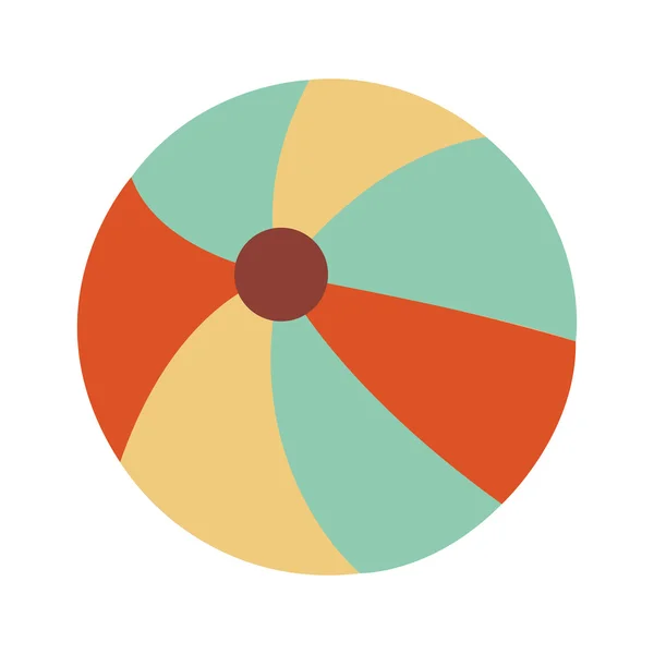 Bola de praia colorida, gráfico vetorial — Vetor de Stock