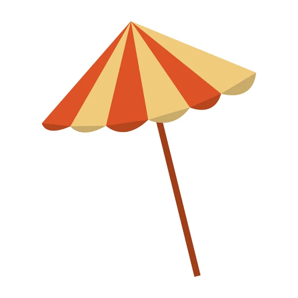 Colorful beach umbrella, vector graphic — Stock Vector