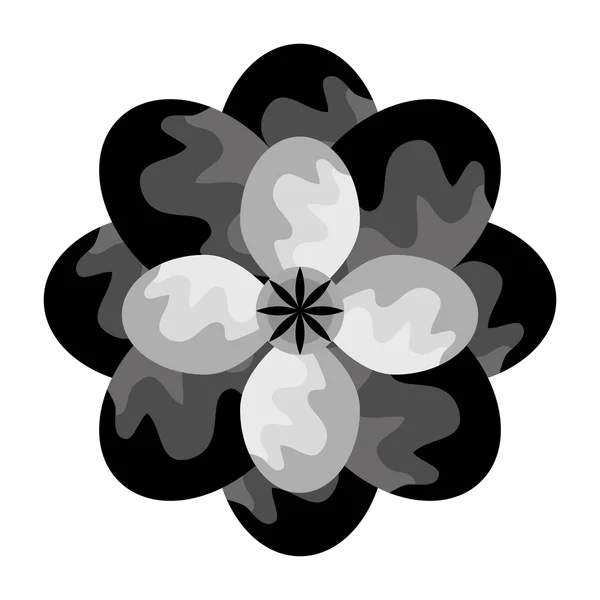 Λουλούδι μαύρο και γκρι, διανυσματικό γραφικό — Διανυσματικό Αρχείο