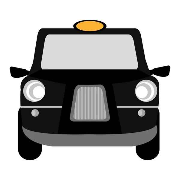 Black british cab, vector graphic — Stock Vector