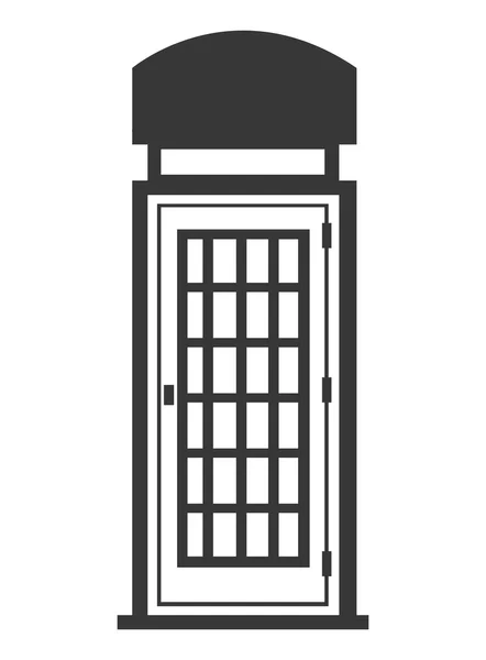 Изолированная британская телефонная кабина, векторная графика — стоковый вектор