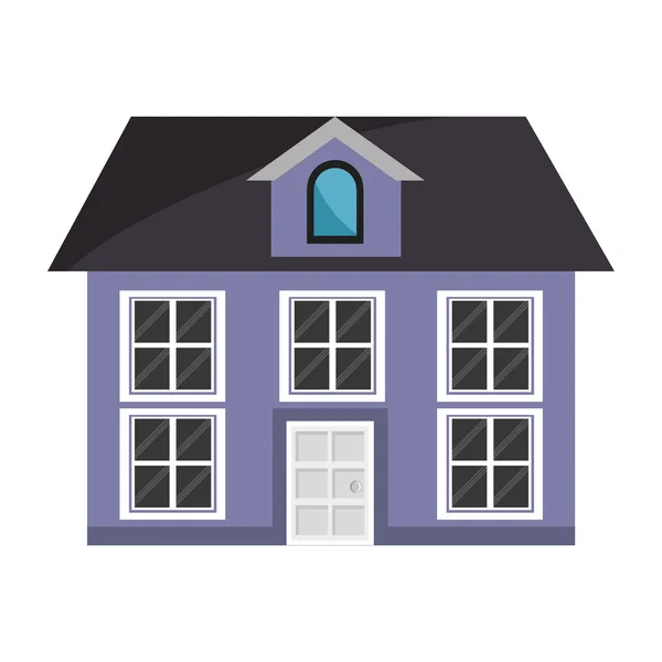 Maison colorée et fenêtres, graphique vectoriel — Image vectorielle
