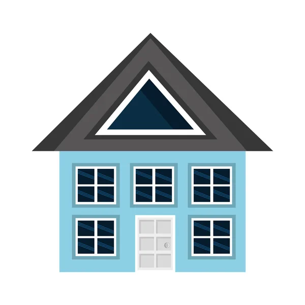 Kleurrijke huis weergave, vectorafbeelding — Stockvector