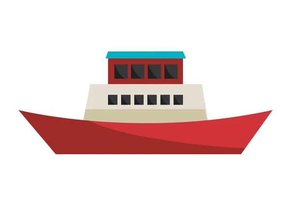 Kleurrijke vrachtschip, vectorafbeelding — Stockvector