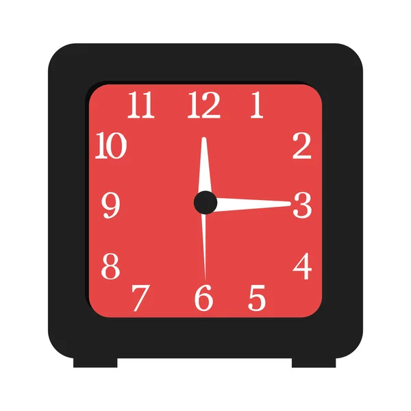 Orologio nero e rosso, grafica vettoriale — Vettoriale Stock