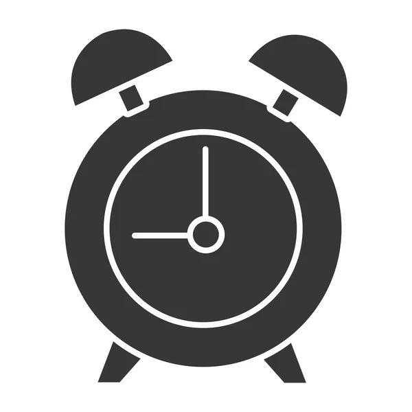 Negro reloj de mesa, vector gráfico — Archivo Imágenes Vectoriales