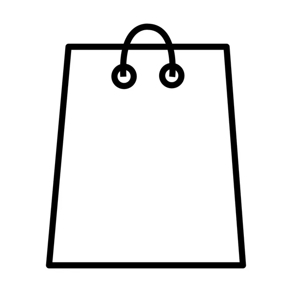 Bolsa de compras blanca, vector gráfico — Archivo Imágenes Vectoriales