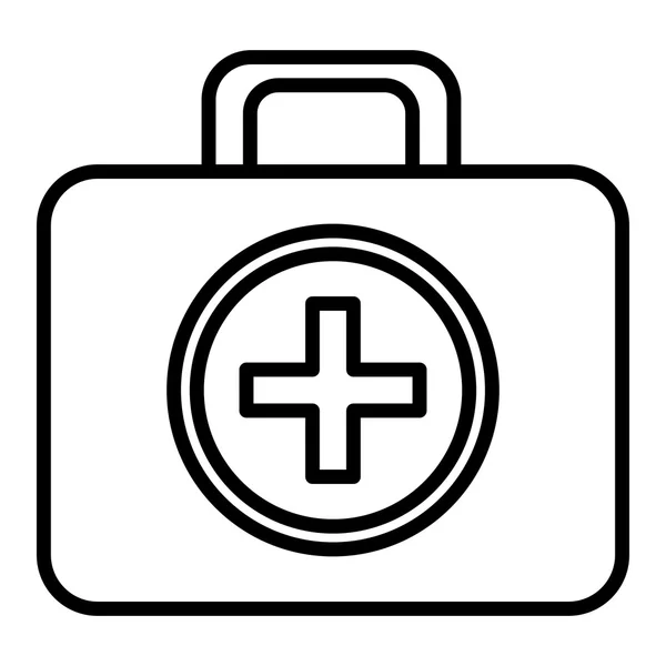 黒と白の救急バッグ、ベクター グラフィック — ストックベクタ