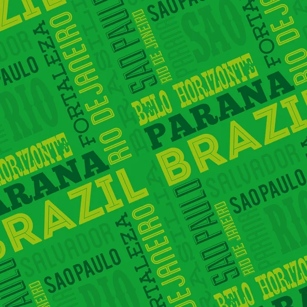 ब्राझील पोस्टर चिन्ह डिझाइन — स्टॉक व्हेक्टर