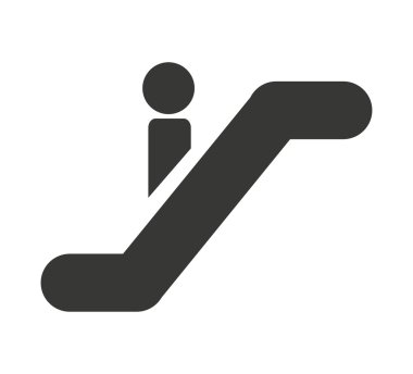 kişi yürüyen merdiven silüeti