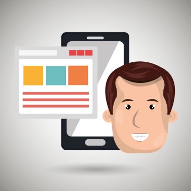 Smartphone kullanıcı şablonu ile  