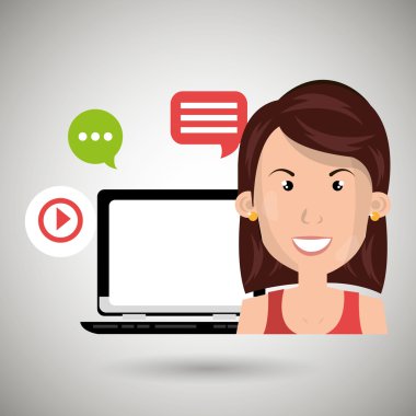 sosyal ağ kullanıcı dizüstü