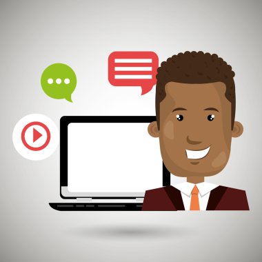 sosyal ağ kullanıcı dizüstü 