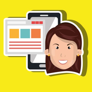 Smartphone kullanıcı şablonu ile